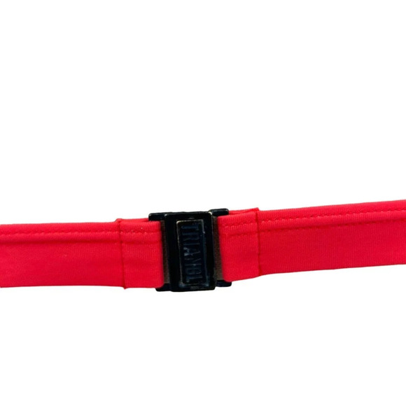 Triangl Red Triangle Cup Neoprene Eyelet Crochet Bikini Top Size Medium - Picture 5 of 7